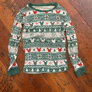 Little Sleepies Disney Mickey and Minnie Christmas top only bamboo pajamas